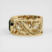 3.87 Ct. Green Sapphire Ring, 18K Yellow Gold 4
