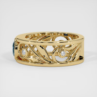0.62 Ct. Sapphire Ring, 18K Yellow Gold 4