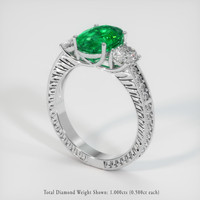 2.63 Ct. Emerald Ring, Platinum 950 2