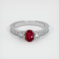 0.59 Ct. Ruby Ring, Platinum 950 1