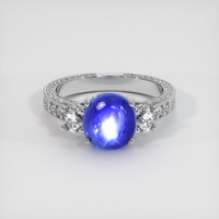 2.96 Ct. Blue Sapphire Ring, Platinum 950 1