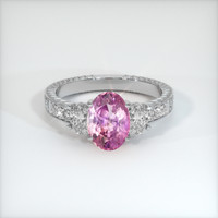2.26 Ct. Sapphire Ring, 14K White Gold 1
