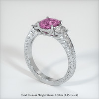 2.26 Ct. Sapphire Ring, 14K White Gold 2