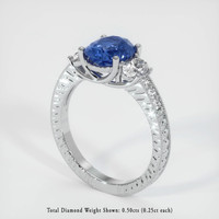1.75 Ct. Sapphire Ring, 18K White Gold 2