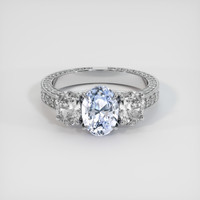 2.10 Ct. Blue Sapphire Ring, 18K White Gold 1