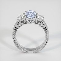 2.10 Ct. Blue Sapphire Ring, 18K White Gold 3