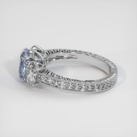 2.10 Ct. Blue Sapphire Ring, 18K White Gold 4