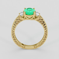 1.64 Ct. Emerald Ring, 18K Yellow Gold 3
