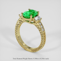 2.02 Ct. Emerald Ring, 18K Yellow Gold 2
