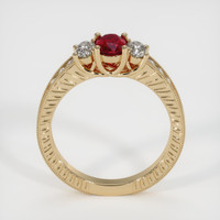 0.59 Ct. Ruby Ring, 18K Yellow Gold 3