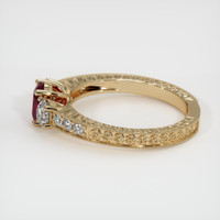 0.59 Ct. Ruby Ring, 18K Yellow Gold 4