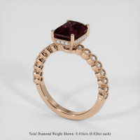 3.15 Ct. Color Change Sapphire Ring, 18K Rose Gold 2