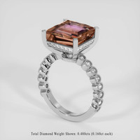 6.98 Ct. Bi Color Ametrine Ring, 14K White Gold 2