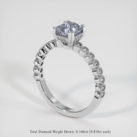 1.36 Ct. Sapphire Ring, 18K White Gold 2