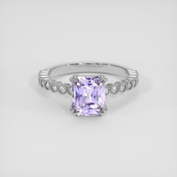 2.09 Ct. Purple Sapphire Ring, 18K White Gold 1