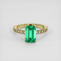2.61 Ct. Emerald Ring, 18K Yellow Gold 1