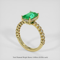 2.61 Ct. Emerald Ring, 18K Yellow Gold 2