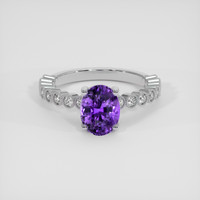 2.13 Ct. Purple Sapphire Ring, Platinum 950 1
