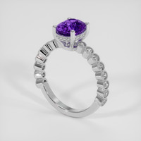 2.13 Ct. Purple Sapphire Ring, Platinum 950 2