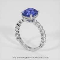 3.92 Ct. Blue Sapphire Ring, 14K White Gold 2