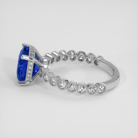 3.56 Ct. Blue Sapphire Ring, 18K White Gold 4