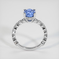 2.57 Ct. Blue Sapphire Ring, 18K White Gold 3