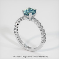 1.99 Ct. Sapphire Ring, 18K White Gold 2