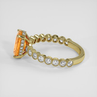 2.29 Ct. Padparadscha Sapphire Ring, 14K Yellow Gold 4