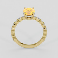 2.29 Ct. Padparadscha Sapphire Ring, 18K Yellow Gold 3