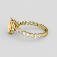 2.29 Ct. Padparadscha Sapphire Ring, 18K Yellow Gold 4