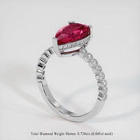 2.10 Ct. Gemstone Ring, Platinum 950 2