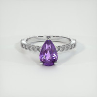 1.75 Ct. Purple Sapphire Ring, Platinum 950 1