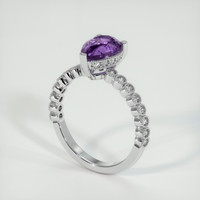 1.75 Ct. Purple Sapphire Ring, Platinum 950 2