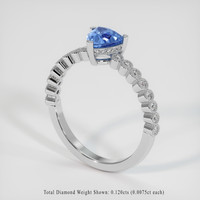 1.01 Ct. Blue Sapphire Ring, Platinum 950 2