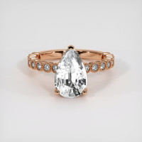 2.12 Ct. White Sapphire Ring, 14K Rose Gold 1