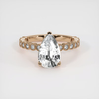 2.12 Ct. White Sapphire Ring, 18K Rose Gold 1