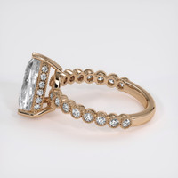 2.12 Ct. White Sapphire Ring, 18K Rose Gold 4
