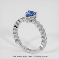 1.11 Ct. Blue Sapphire Ring, Silver 2