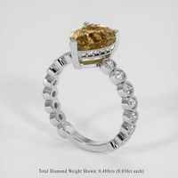 4.33 Ct. Yellowish Brown Zircon Ring, Silver 2