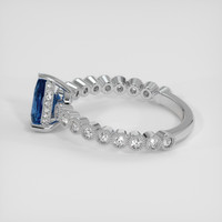 0.89 Ct. Blue Sapphire Ring, 14K White Gold 4