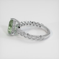1.60 Ct. Green Sapphire Ring, 14K White Gold 4