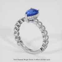 1.59 Ct. Blue Sapphire Ring, 18K White Gold 2