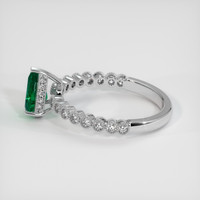 0.82 Ct. Emerald Ring, 18K White Gold 4