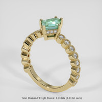 1.36 Ct. Bluish Green Sapphire Ring, 10K Yellow Gold 2