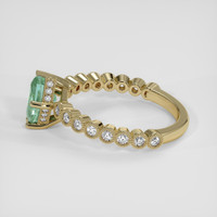 1.36 Ct. Bluish Green Sapphire Ring, 10K Yellow Gold 4