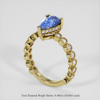2.03 Ct. Blue Sapphire Ring, 14K Yellow Gold 2