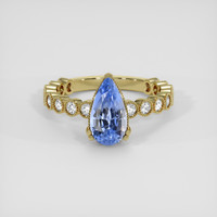 2.03 Ct. Blue Sapphire Ring, 18K Yellow Gold 1