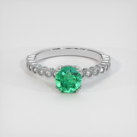 0.73 Ct. Emerald Ring, Platinum 950 1