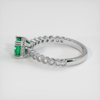 0.73 Ct. Emerald Ring, Platinum 950 4