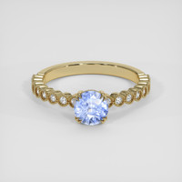 1.02 Ct. Blue Sapphire Ring, 18K Yellow Gold 1